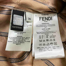 FENDI フェンディ FDB659 AGTQ クレープ ドレス ブラウン サイズ36 シルク100% 店舗受取可_画像7