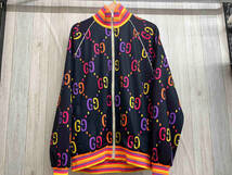 GUCCI JUMBO GG TECHNICAL JERSEY made in ITALY グッチ ジャンボGG テクニカルジャージー ジップジャケット イタリア製 サイズS_画像1