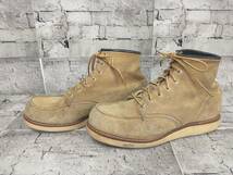 RED WING レッドウィング スエード モックトゥ ブーツ サイズ7 1/2 ベージュ 店舗受取可_画像1