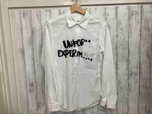 uniform experiment/UE-190008/GRAFFITI REGULAR COLLAR SHIRT/WHT/ユニフォームエクスペリエント