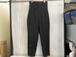 N.Hollywood High Waist Wool Trousers Size:36 182-PT03-041 Made in Japan エヌハリウッド ハイウェストウールスラックス ブラック