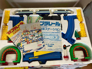 現状品 TOMY プラレール　スーパーひかり号　立体ステーションセット　1989年