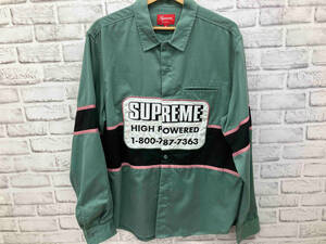 SUPREME シュプリーム HIGH POWERED WORK SHIRT ハイパワー ワーク シャツ ワッペン19AW グリーン Mサイズ