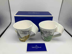 美品 Villeroy&Boch コーヒーマグカップ 2個セット NWC リオデジャネイロ ,ニューヨーク マグスモール【箱付き】ビレロイ&ボッホ