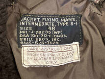 60s U.S.NAVY G-1 FLIGHT JACKET BROWN フライトジャケット ブラウン サイズ48 店舗受取可_画像6