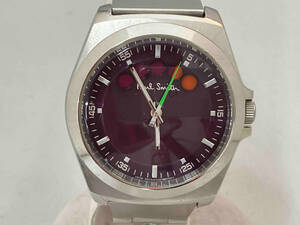 Paul Smith ポールスミス F335-T001572 クォーツ 風防キズ有り ベルト短め 腕時計