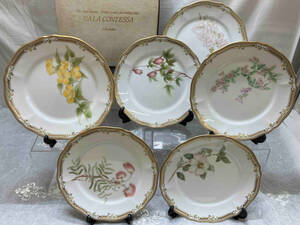 Noritake ノリタケ　GALA CONTESSA 食器　6点まとめ　ガラコンテッサ桜　山吹　合歓　深山半鐘蔓　萩　山茶花　プレート　1494