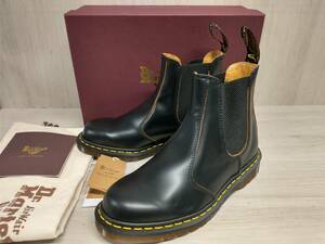 Dr.Martens VINTAGE 2976 サイドゴア ブーツ ドクターマーチン ブラック 本革 レザー 英国製 箱付き シューズ UK7 26cm