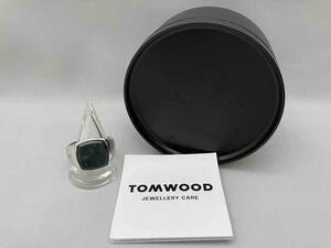 TOMWOOD 925刻印 Cushion Green Marble SV 23号 15.5g メンズ アクセサリー 指輪 リング コーティング剥がれ有り