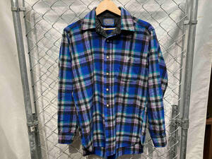 70s PENDLETON ペンドルトン ウールチェックシャツ USA製 Mサイズ ブルー系 店舗受取可