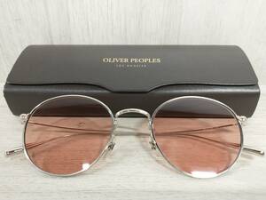 OLIVER PEOPLES Elia サングラス 日本製 オリバーピープルズ 色レンズ 装飾 フレーム シルバー メンズ 眼鏡 メガネ 17K