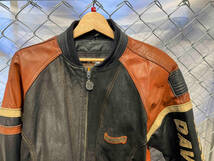 HARLEY DAVIDSON SPEEDWAY LEATHER BOMBER JACKET バッグ立体ロゴレザーボンバージャケット S ハーレーダビッドソン_画像5