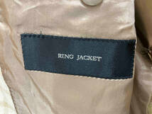 RING JACKET リングヂャケットウール リネン シルク／チェック テーラードジャケット　SIZE 46_画像3