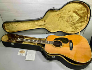 ジャンク 現状品 KANSAS カンサス アコースティックギター 型番不明 トーチインレイ 弦楽器 ハードケース付