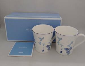 WEDGWOOD ウェッジウッド マグカップ 2客 スロトベリーブルー 箱付 ブランド食器