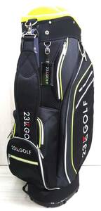 ①【未使用品】23区GOLF キャディバッグ 2 in 1 BEST STYLE ! ブラック BO1P NM0001 005 サイズF 10.5型 4.9kg 参考価格58300円