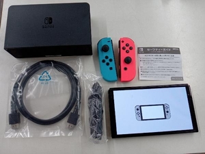 動作確認済 Nintendo Switch(有機ELモデル) Joy-Con(L)ネオンブルー/(R)ネオンレッド(HEGSKABAA)