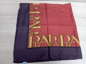 PRADA スカーフ ロゴ 赤×紫 約85×85cm プラダ
