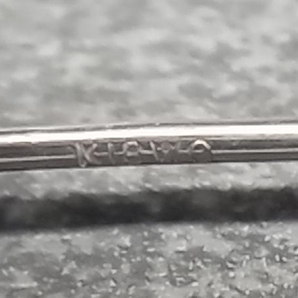 K18WG ホワイトゴールド 片耳ピアス ダイヤ付 総重量1.35g アクセサリーの画像4