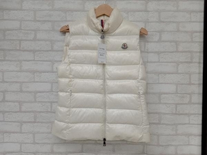 MONCLER GHANY GILET モンクレール レディースアイボリー サイズ1 ダウンベスト ワッペン ワンポイント 店舗受取可