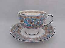 WEDGWOOD ウェッジウッド カップ＆ソーサー 1客フロレンティンターコイズ ブランド食器_画像1