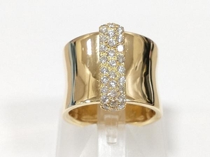 [ gorgeous ]K18| diamond 0.59ct|#11|17.4g | Gold | yellow gold | futoshi .| diamond | ring 