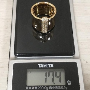 【ゴージャス】K18／ダイヤ0.59ct／＃11／17.4g ／ゴールド／イエローゴールド／太め／ダイヤモンド／リングの画像8