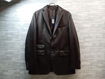 美品 JOSEPH ABBOUD ジョセフアブート LWJLNW1801 レザージャケット 羊革 ラムレザー 新品タグ付き_画像1