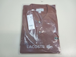  прекрасный товар рубашка-поло прекрасный товар LACOSTE Lacoste L1312LJ-99 Brown длинный рукав с биркой 