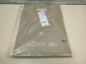 美品 美品 LACOSTE ラコステ L1212LJ-99 半袖ポロシャツ 定番 タン 新品タグ付き