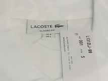 美品 LACOSTE ラコステ ポロシャツ L1312LJ-99 ホワイト 長袖 ポロシャツ オリジナルフィット 新品タグ付き_画像3