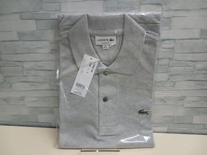 美品 LACOSTE ラコステ L1264LJ-99 半袖ポロシャツ グレー ポロシャツ 杢糸 定番 新品タグ付き