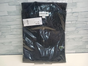 美品 LACOSTE ラコステ L1264LJ-99 半袖 ポロシャツ ブラック 定番 杢糸 新品タグ付き