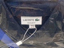 美品 LACOSTE ラコステ PH2481J-99 長袖 ポロシャツ ネイビー 比翼フロントロングスリーブ 新品タグ付き_画像3