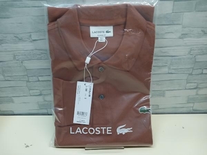美品 LACOSTE ラコステ L1312LJ-99 長袖 ポロシャツ オリジナルフィット ブラウン 新品タグ付き