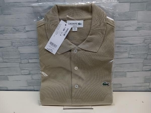 美品 LACOSTE ラコステ PH7937J-99 半袖 ポロシャツ スリムフィットソリッド カーキ 新品タグ付き