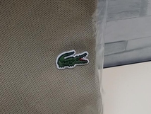 美品 LACOSTE ラコステ PH7937J-99 半袖 ポロシャツ スリムフィットソリッド カーキ 新品タグ付き_画像2