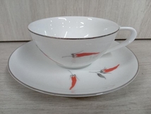 Noritake ノリタケ 唐辛子 カップ＆ソーサー 4客セット 1946〜1953年 茶器 箱無し_画像2