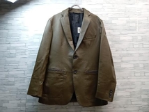 美品 JOSEPH ABBOUD ジョセフアブート LWJLSA0102 ベジタブルラムレザー ペイズリー柄 ラムレザー 新品タグ付き_画像1