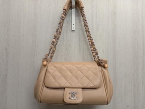 CHANEL マトラッセ ワンショルダーバッグ 99***** スムースレザー ブラウン系 キャメル ダブルチェーンショルダー