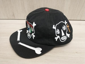 Supreme シュプリーム キャップ 野球帽 (つば約 6.5cm) フリーサイズ ブラック 綿 100%