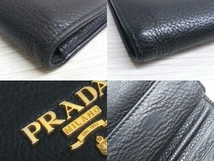 PRADA プラダ 1MV204 二つ折り財布 黒 ブラック 箱有_画像6