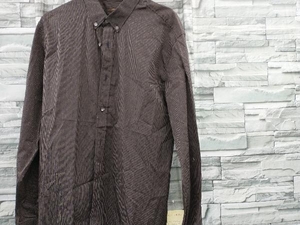  long sleeve shirt LOUIS VUITTON Louis Vuitton stripe | monogram | brown group Western-style clothes size M