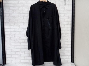 Y-3 Tech Long Shirt DY7336 ワイスリー 長袖 ロングシャツ メンズ ブラック XLサイズ メッシュ スナップボタン モード 胸ポケット