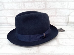 Borsalino Marengo Rasato ボルサリーノ ハット ソフト帽 帽子 ネイビー サイズ58 メンズ ユニセックス