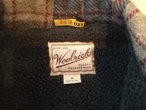 WOOLRICH ウールリッチ メンズ Мサイズ ウールジャケット ウールコート チェック柄 ネイビー レッド ブラウン メキシコ製 アウトドア_画像3