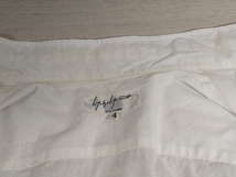 YOHJI YAMAMOTO POUR HOMME hp-b08-001 長袖シャツ 4 ホワイト コットン 日本製 ヨウジヤマモトプールオム 店舗受取可_画像4