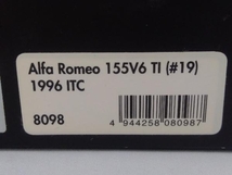 【1円スタート】hpi・racing 1/43 アルファロメオ 155V6 TI 1996 ITC(♯19)(29-14-03)_画像5