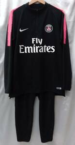 NIKE Fry Emirates ナイキ ジャージ セットアップ 上下セット メンズ M L 上下サイズ違い ブラック × ピンク ロゴ刺繍