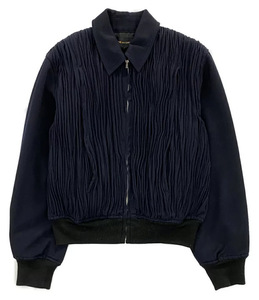 COMME des GARCONS AD1989 GJ-05008M Pleats Cropped Blousons Navy コムデギャルソン プリーツクロップドブルゾン